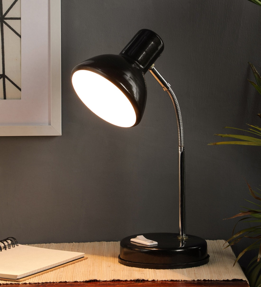 Buy Black Shade Study Lamp With Metal Base By Brightdaisy Online 