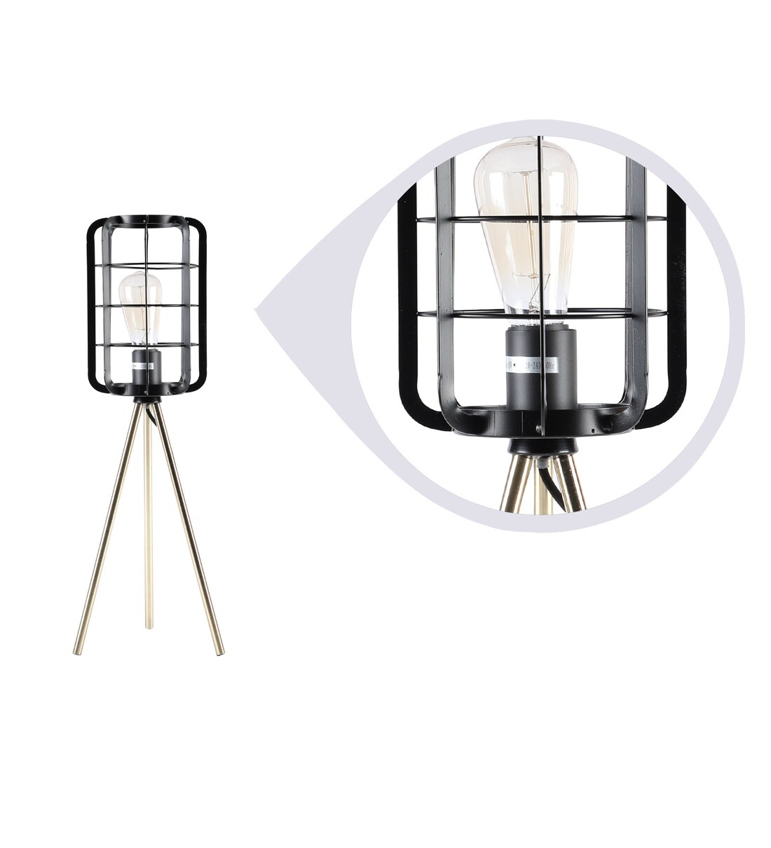 Buy Black Metal Tripod Table Lamp By ODDCROFT Online Modern and