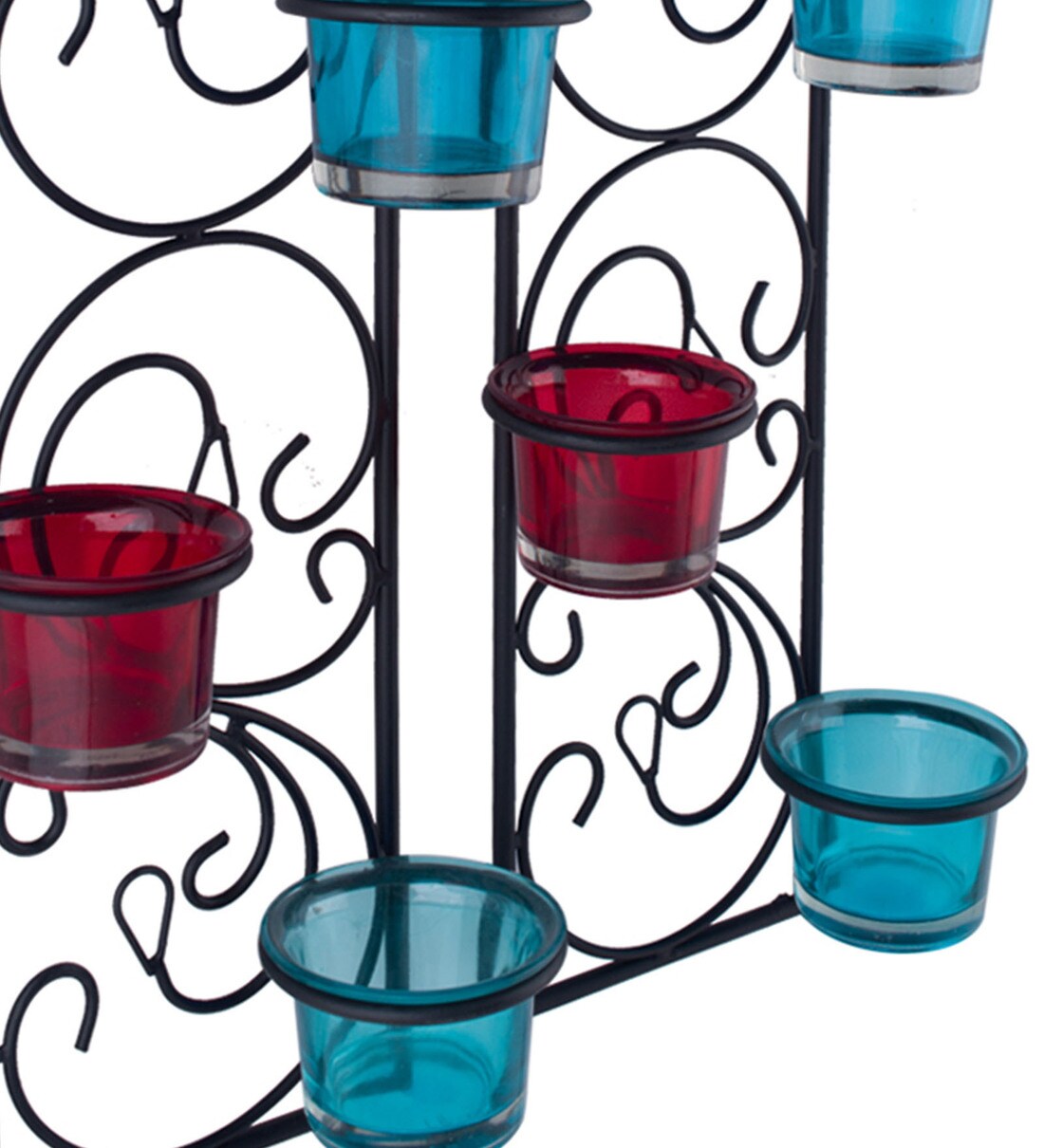 Buy Black Metal Wall Candle Holder Set of 2 by Homesake Online Wall Candle Holder Lamps and