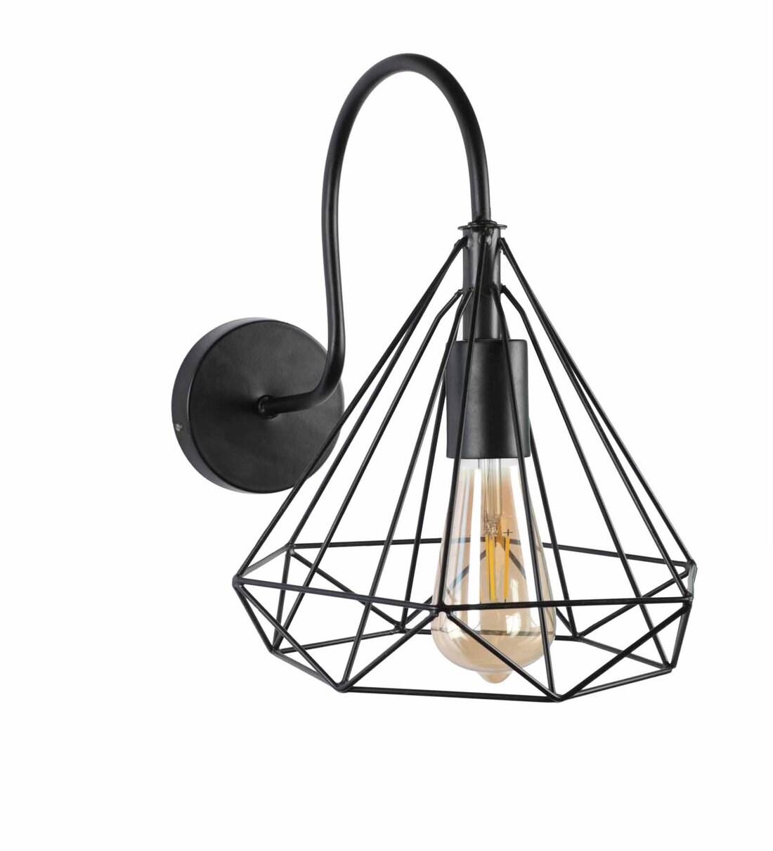 Buy Black Metal Wall Light by Foziq Online Downlight Wall Lights