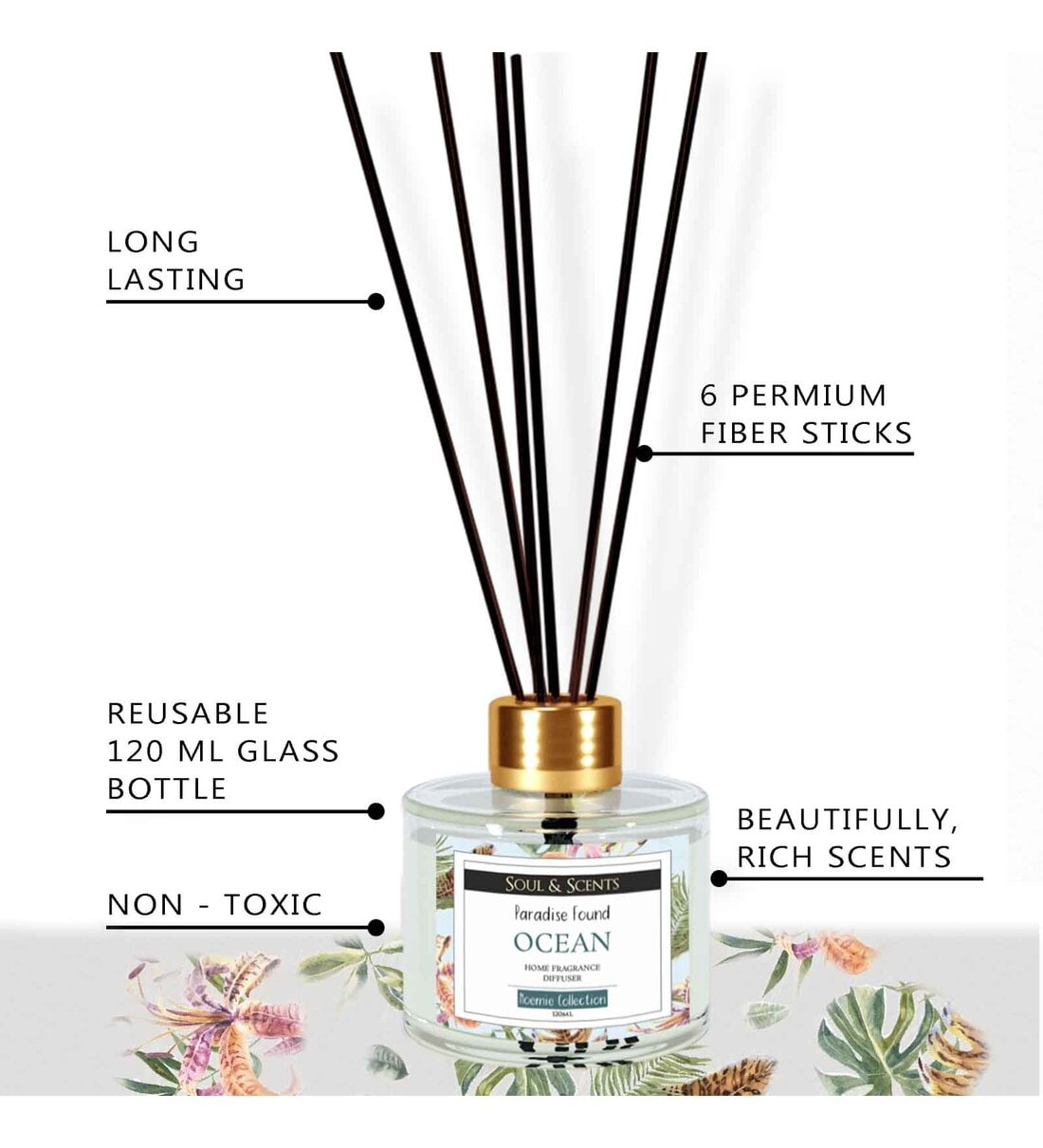 Buy Ocean Scented Oil Reed Diffuser at 43 OFF by Soul Scents