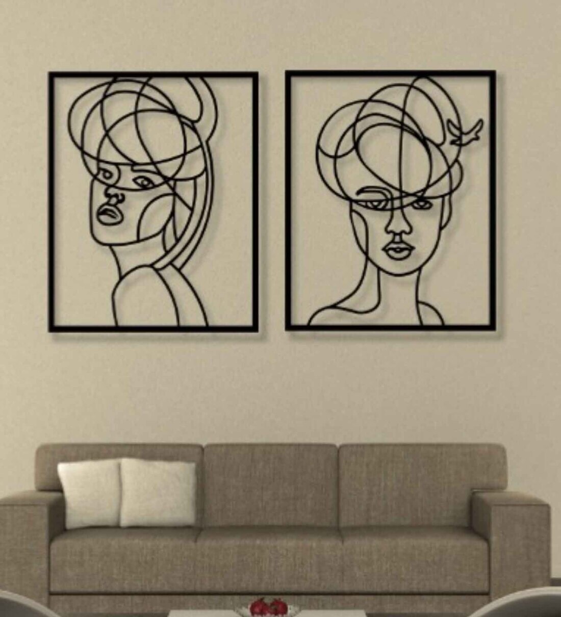 Buy Black Only Beauty Line Metal Wall Art by Silver Stencils at 28% OFF ...