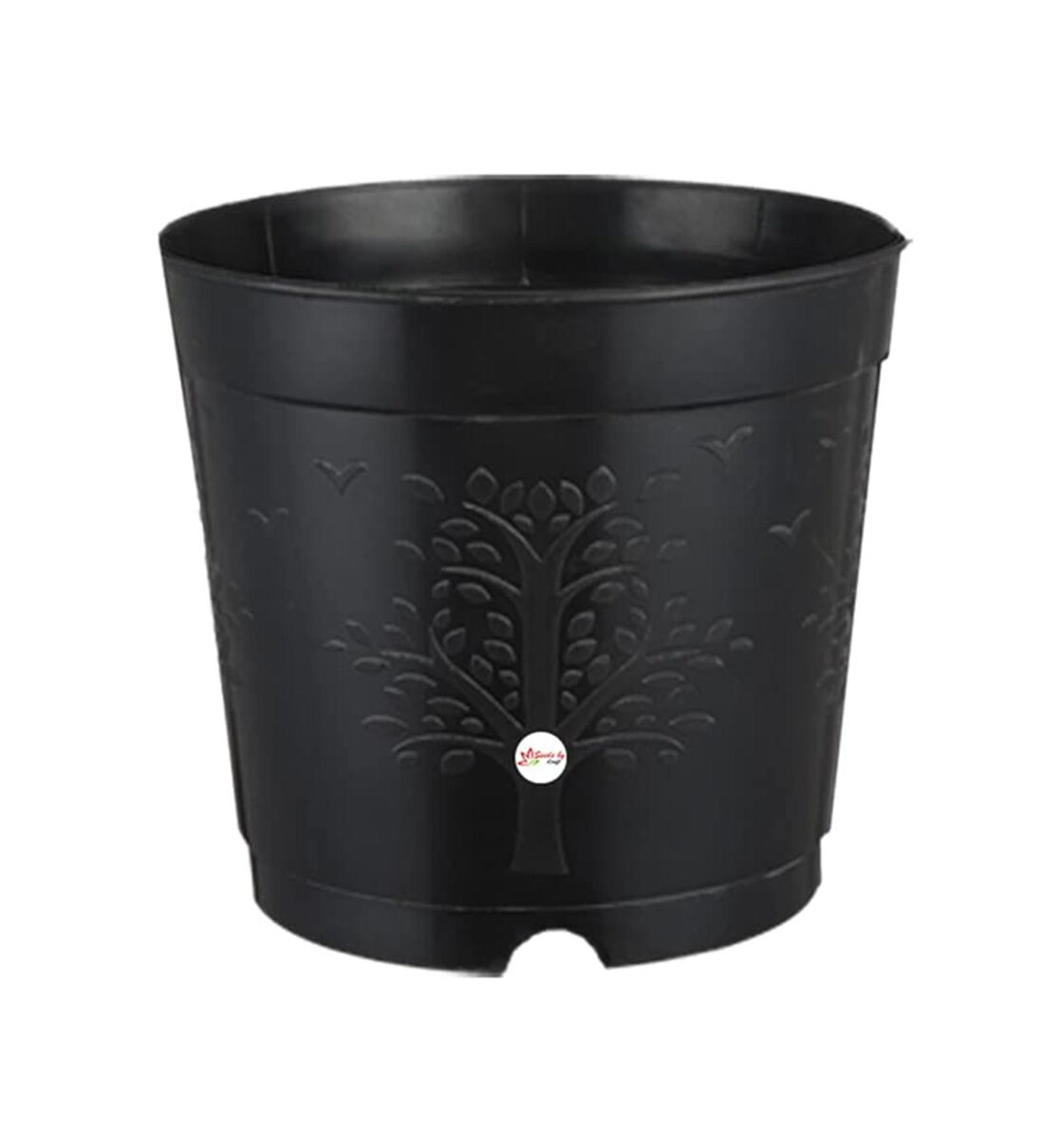 Buy Black Plastic Round Shape Planter Set Of (25) by Kraft Seeds Online