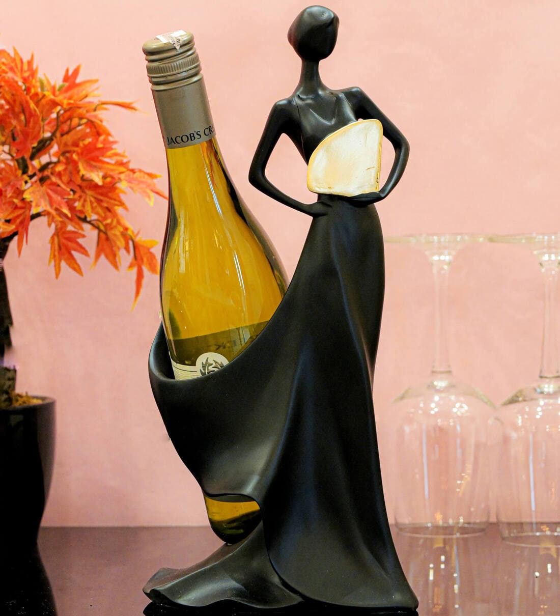 Buy Black Polyresin Modern Wine Holder Lady By Viivaz at 13 OFF by