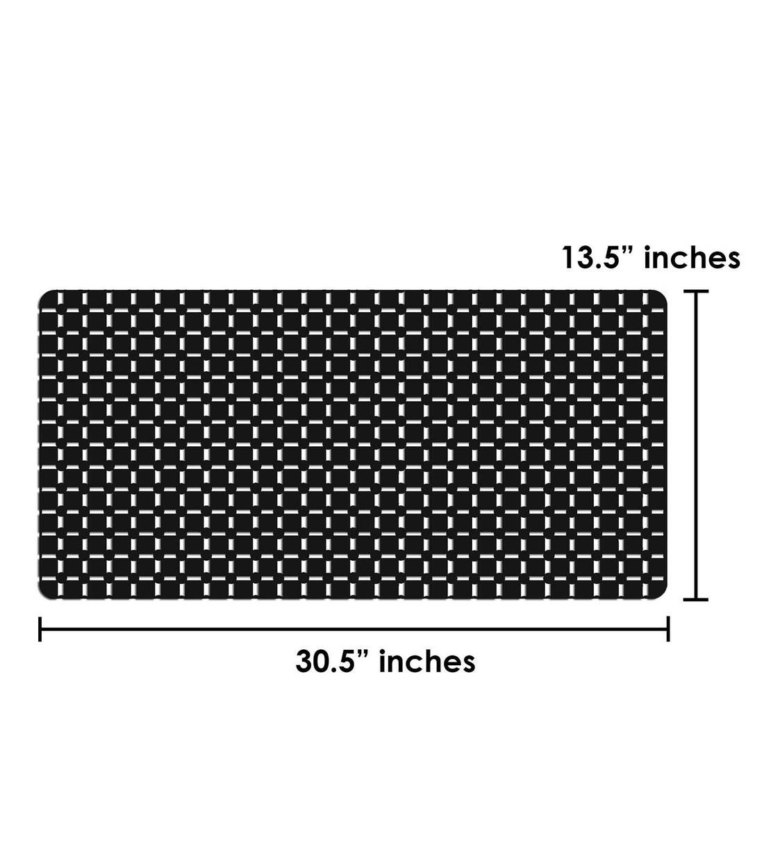 Buy Black Pvc Plain Solid 30X13 Inches Super Soft Bath Mat By Story