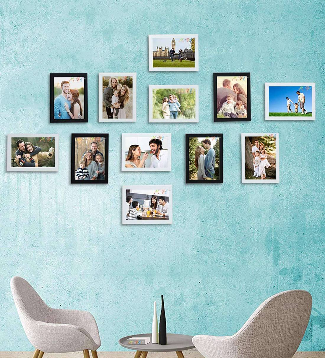 Buy Black Wood Set 12 Collage Photo Frames at 19% OFF by Art Street ...