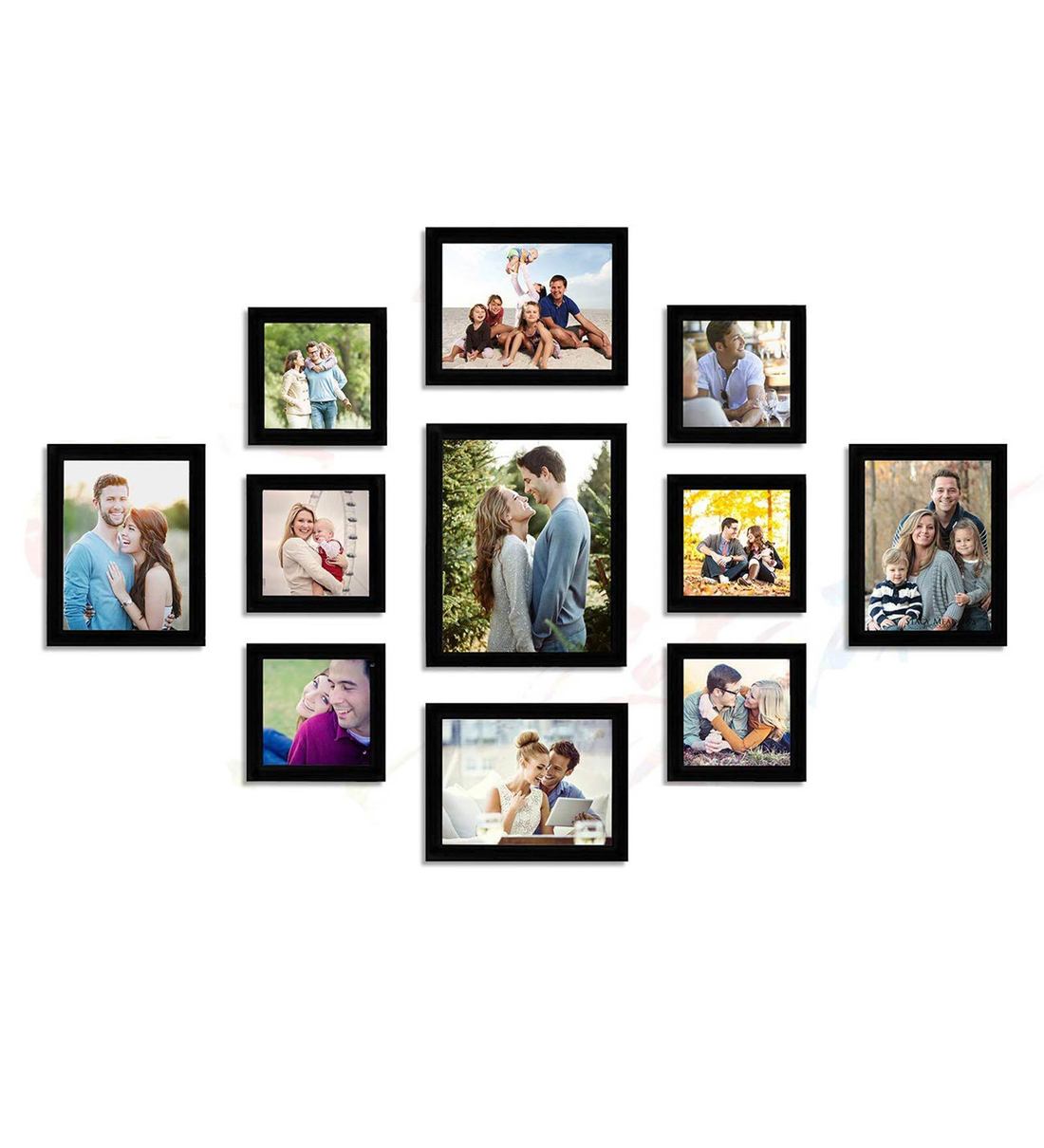 Buy Black Wood Collage Photoframes Set of 11 Online Collage Photo Frames Photo Frames