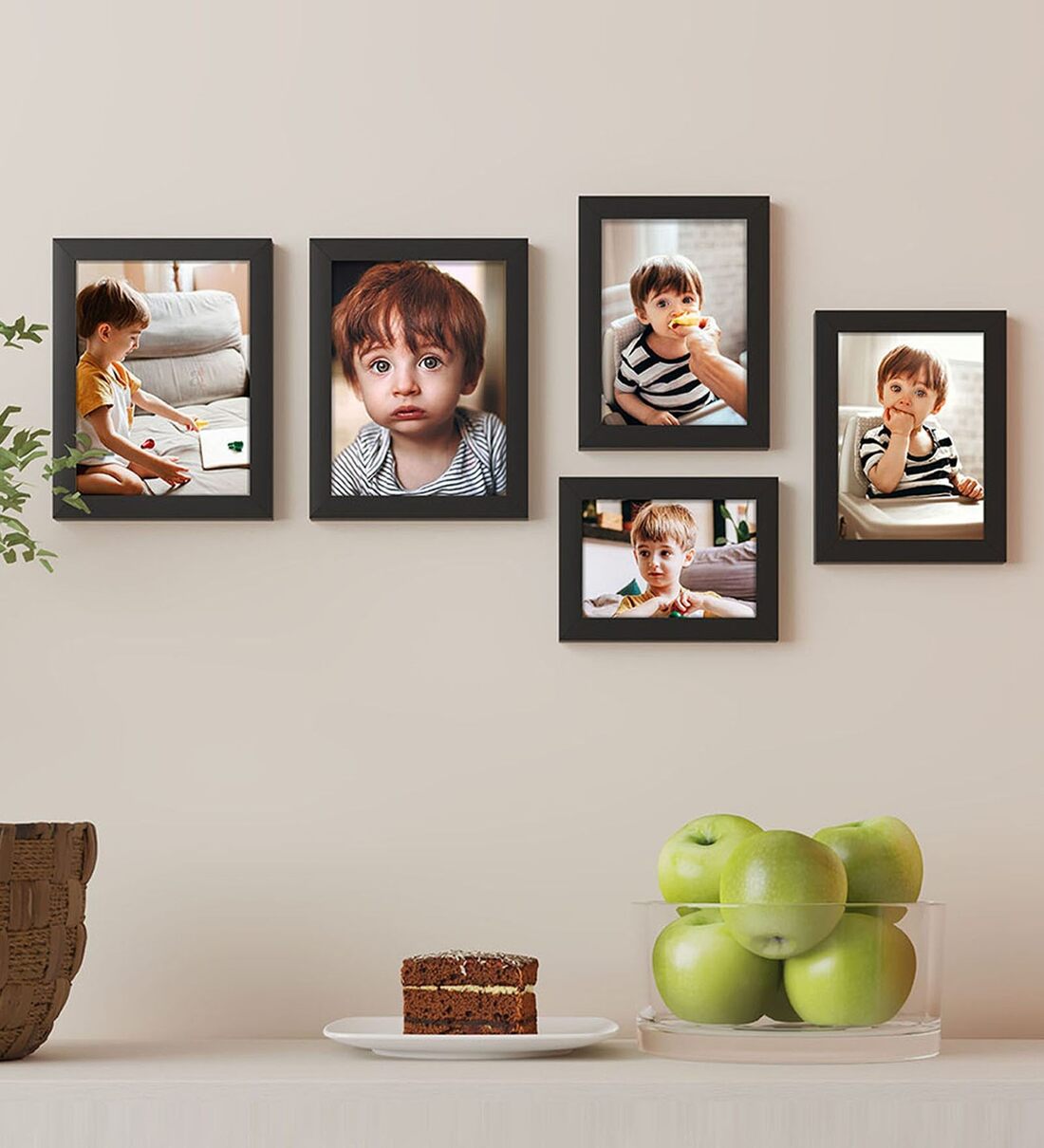 Buy Black Synthetic Wood (Set of 5) Photoframes by Art Street at 19% ...