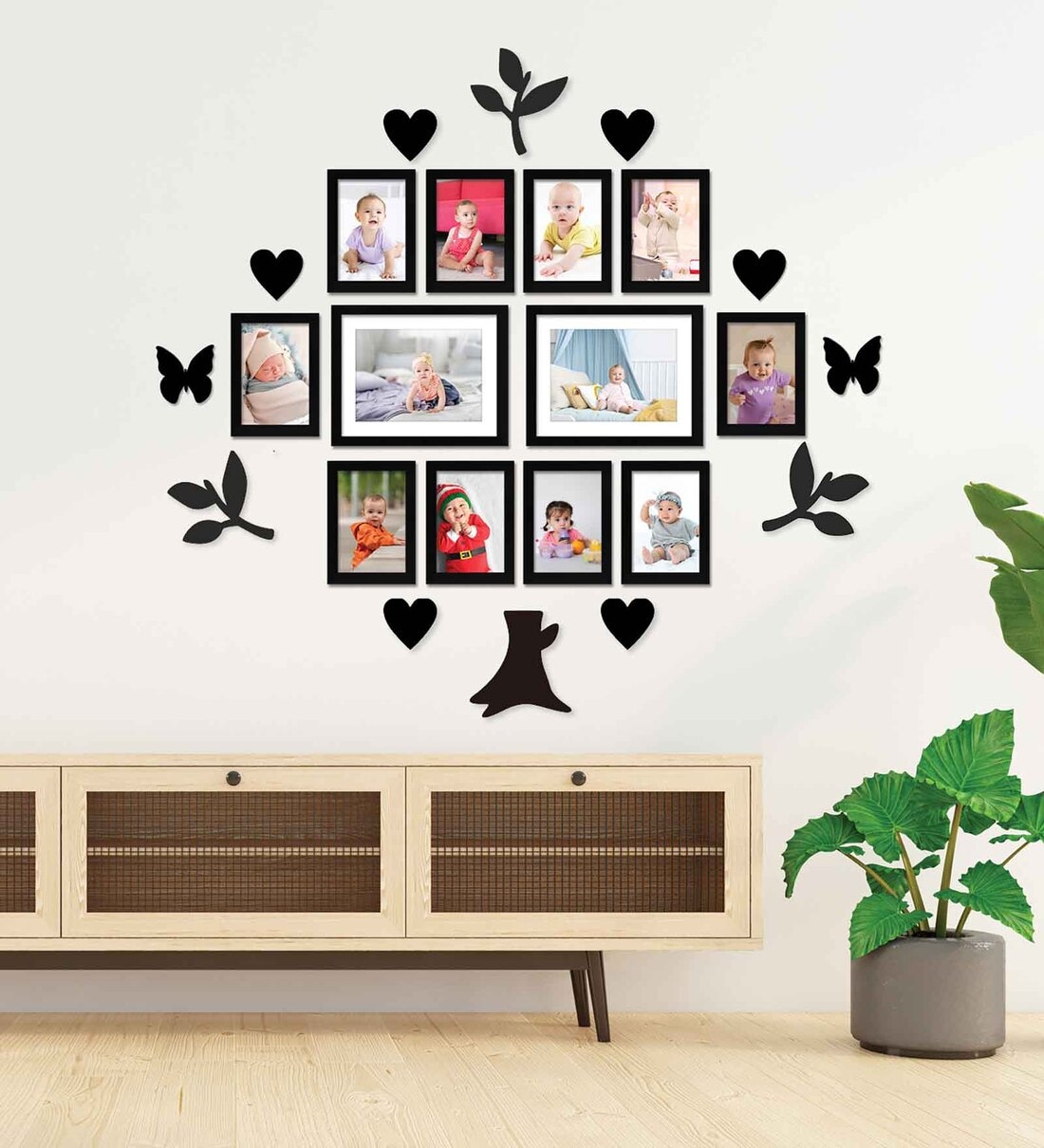 Buy Black Synthetic Wood Set Of 12 Collage-Photo Frames at 100% OFF by ...