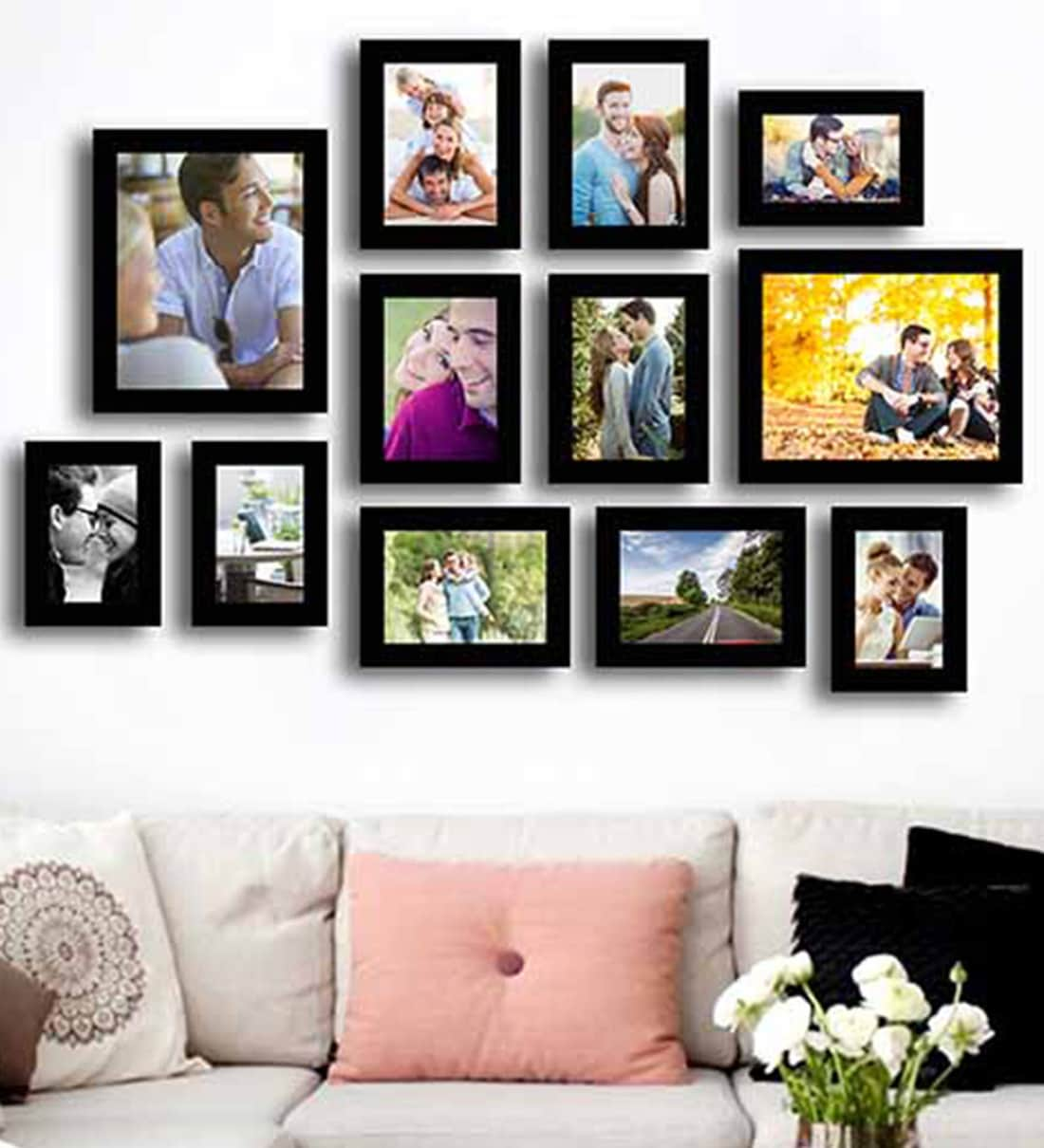 Buy Set of 12 Black Wood Collage Photo Frames at 11% OFF by Art Street ...