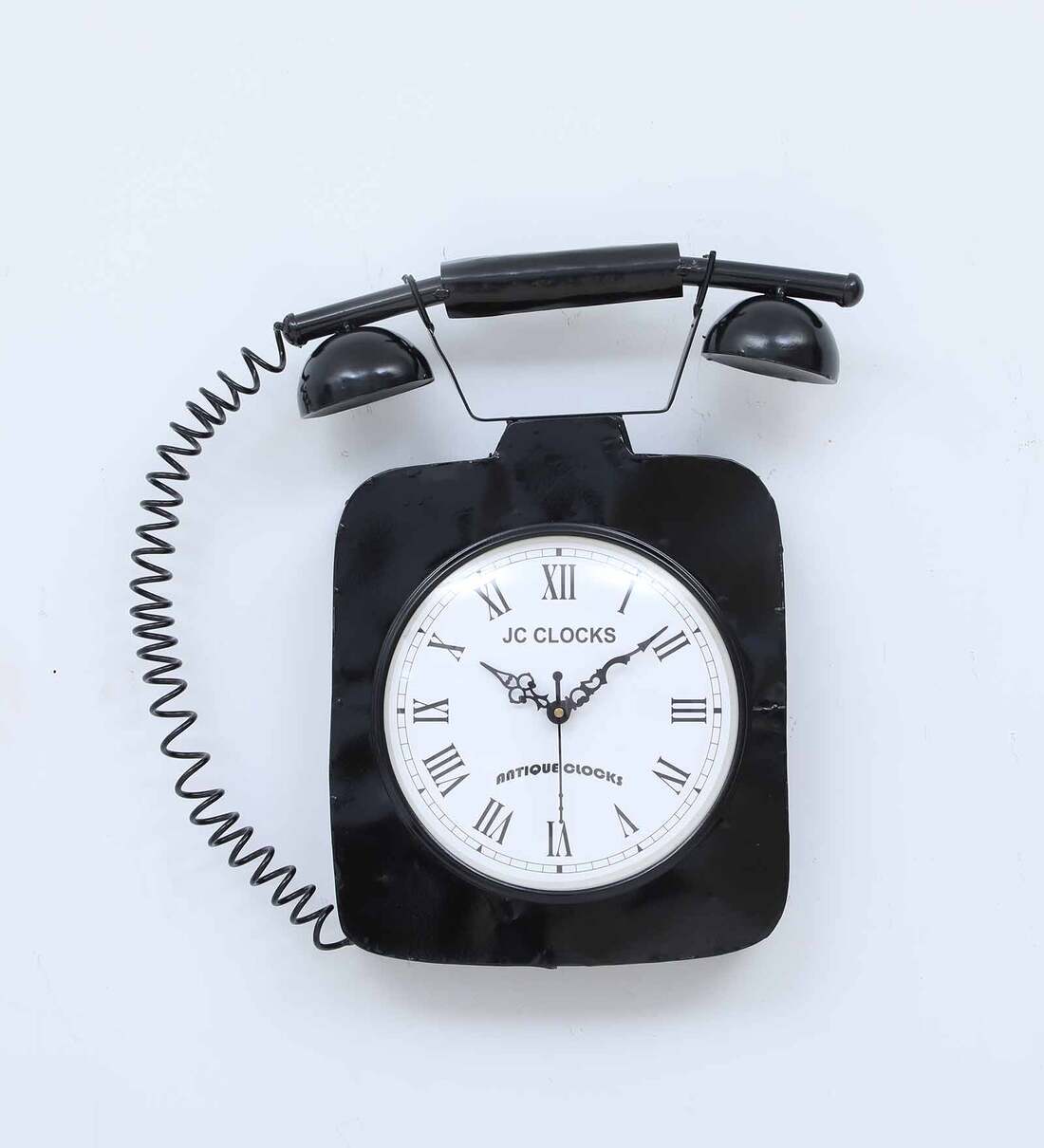 Buy Black Wrought Iron Vintage Telephone Wall Clock By Jasolika