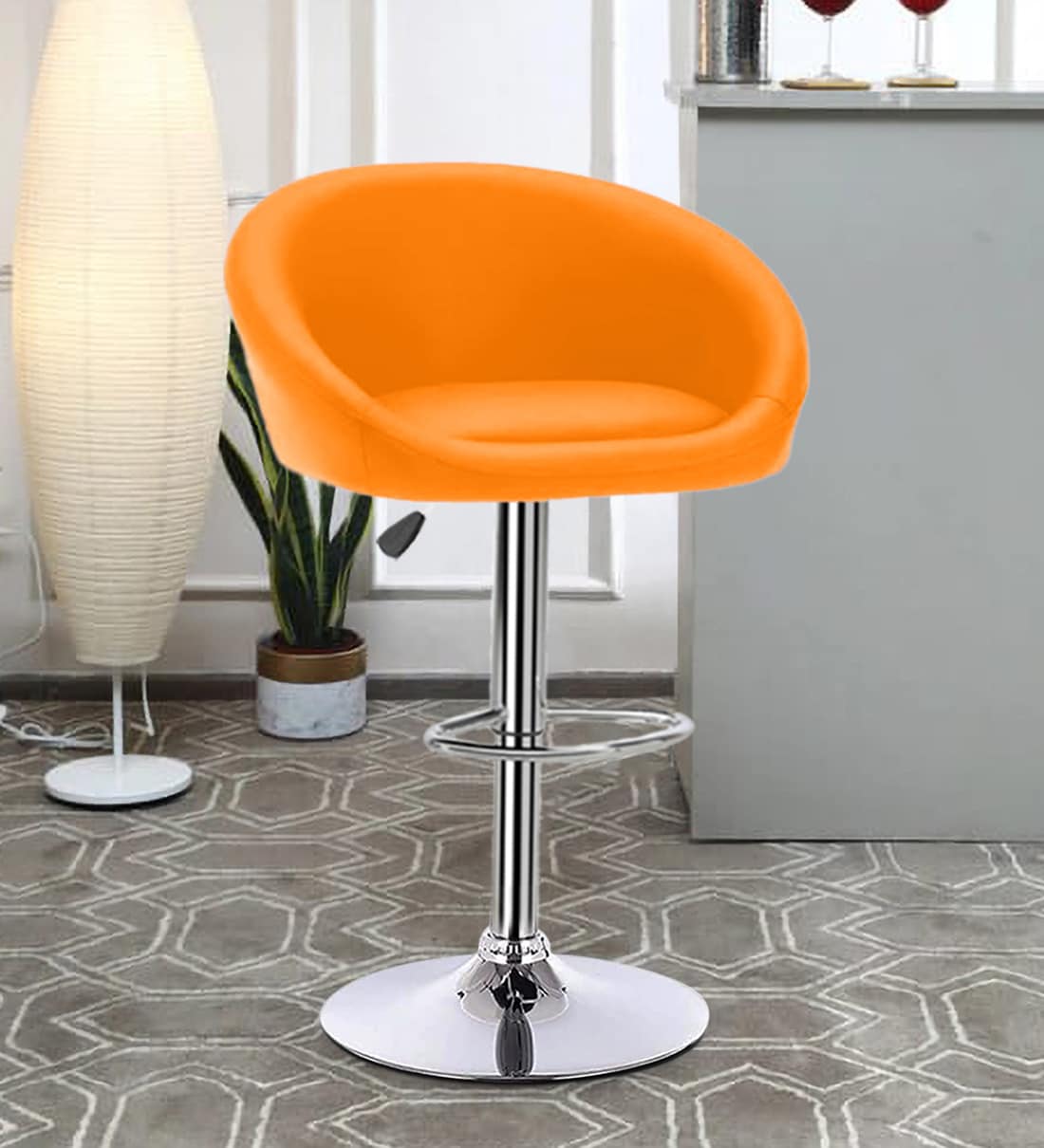 Buy Bling High Counter Adjustable Bar Stool in Orange at 6 OFF by