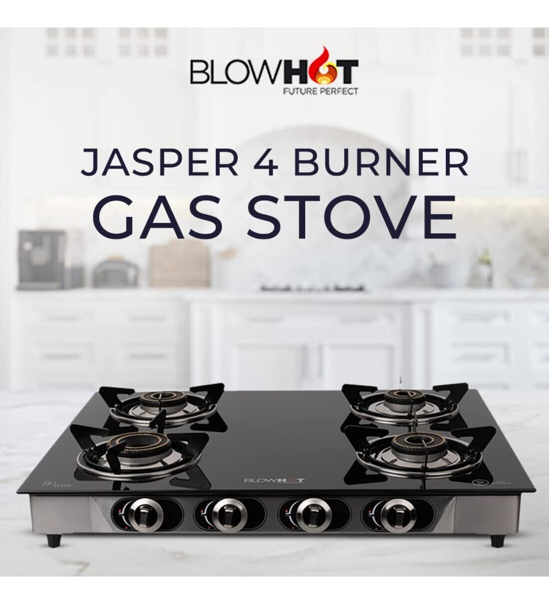 Buy Blowhot 4 Burner Gas Stove with Auto Ignition (G004 Jasper_BH