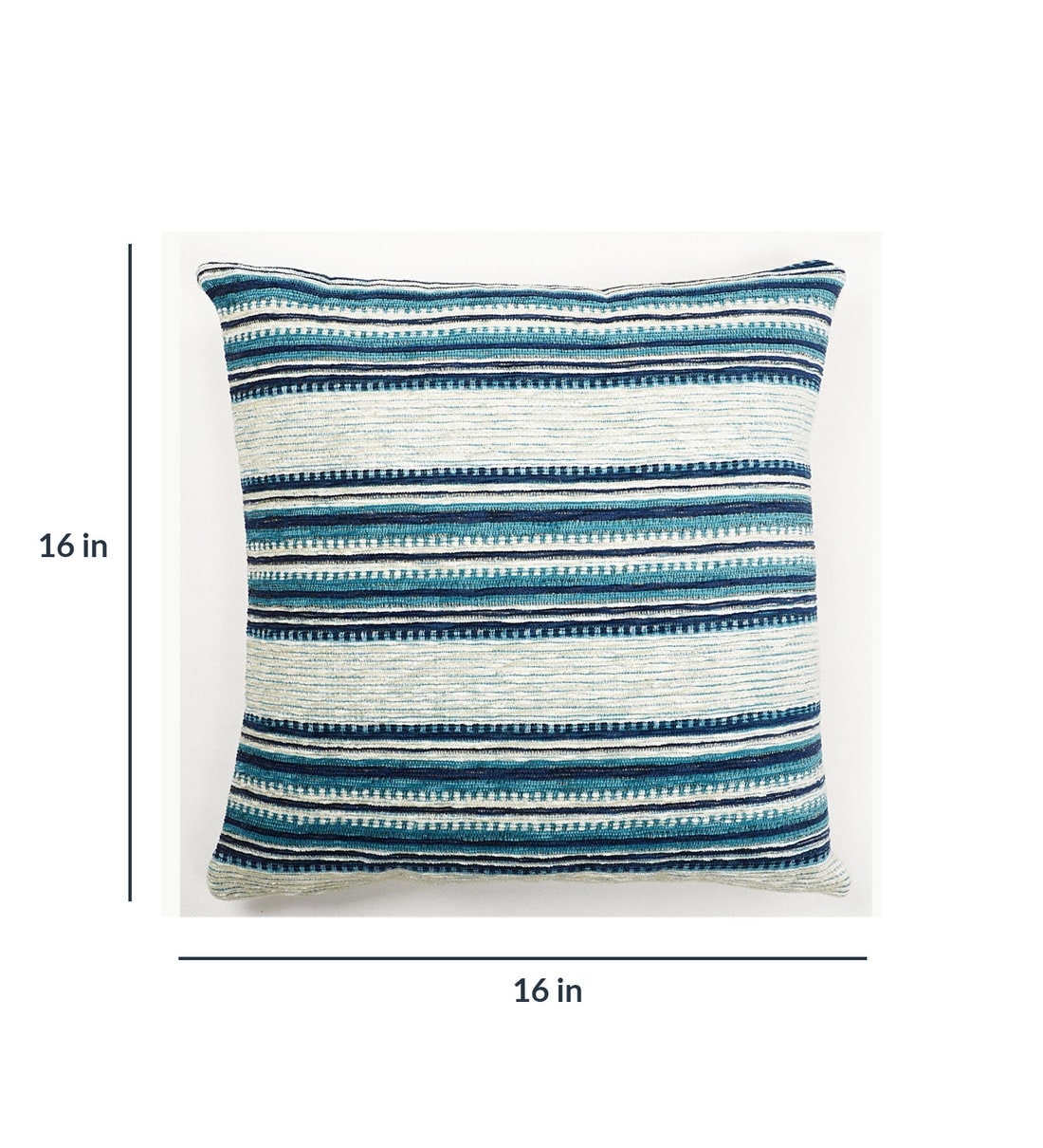 Buy Blue Cotton Geometric 16x16 inches Set of 2 Cushion Covers by Saral ...