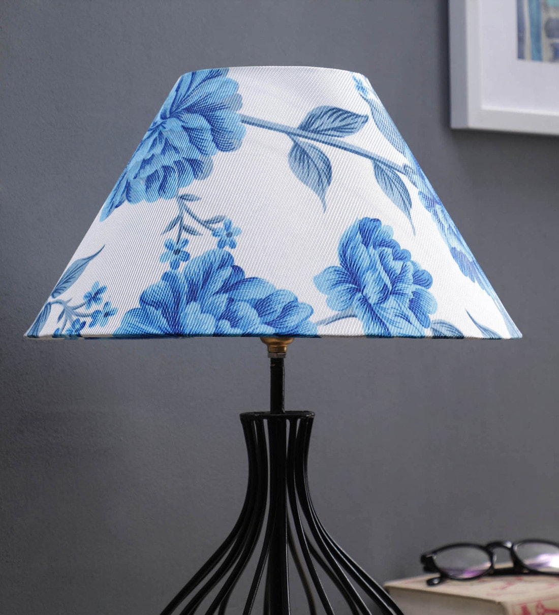 Blue Fabric Lamp Shade