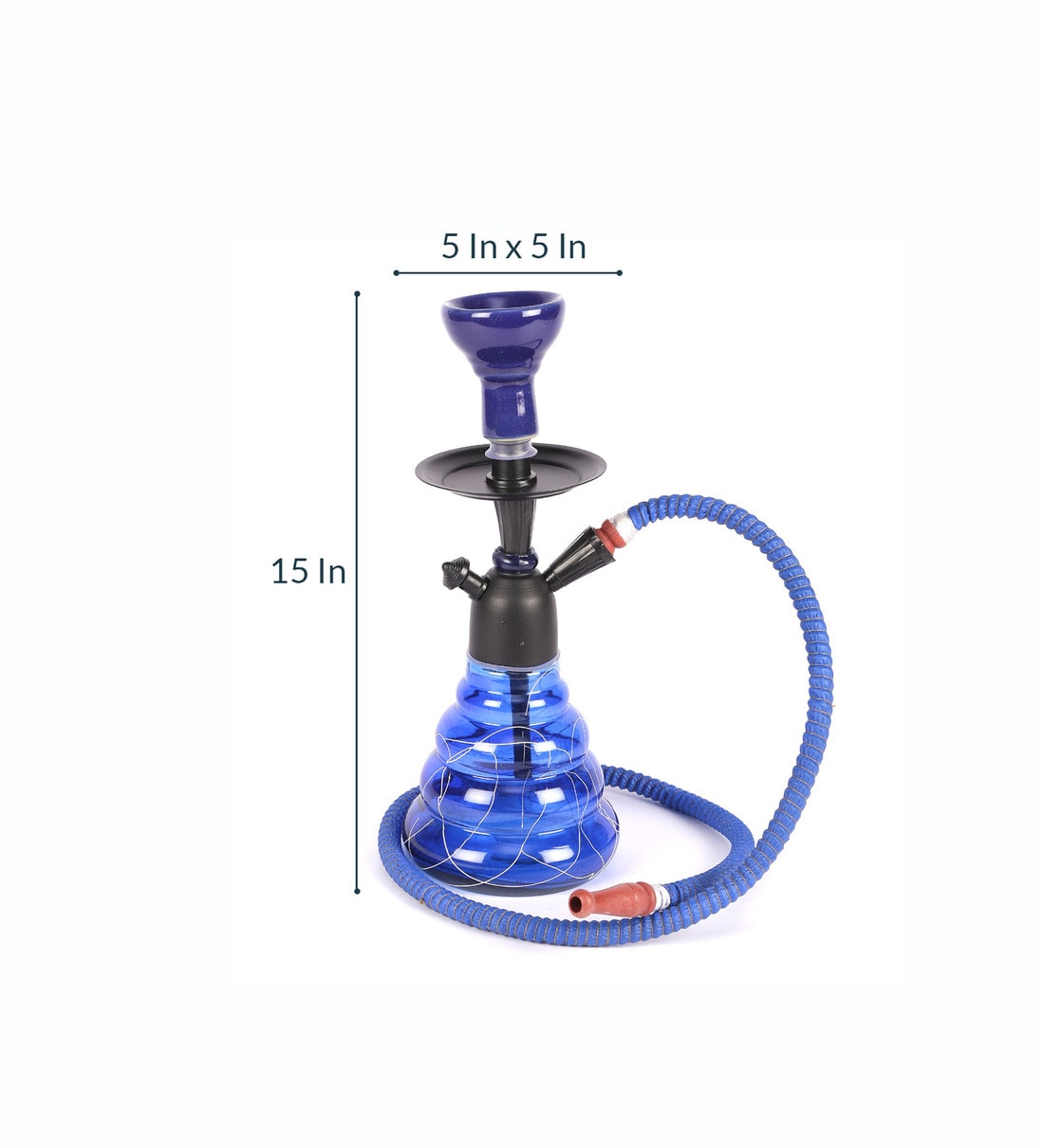 Buy Blue Glass Premium Designer 15 Inch Hookah By Jaipurcrafts Online Hookahs Hookahs Home