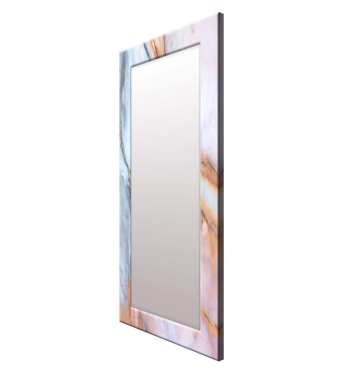 Buy Engineered Wood Full Length Mirror in Blue colour by 999Store