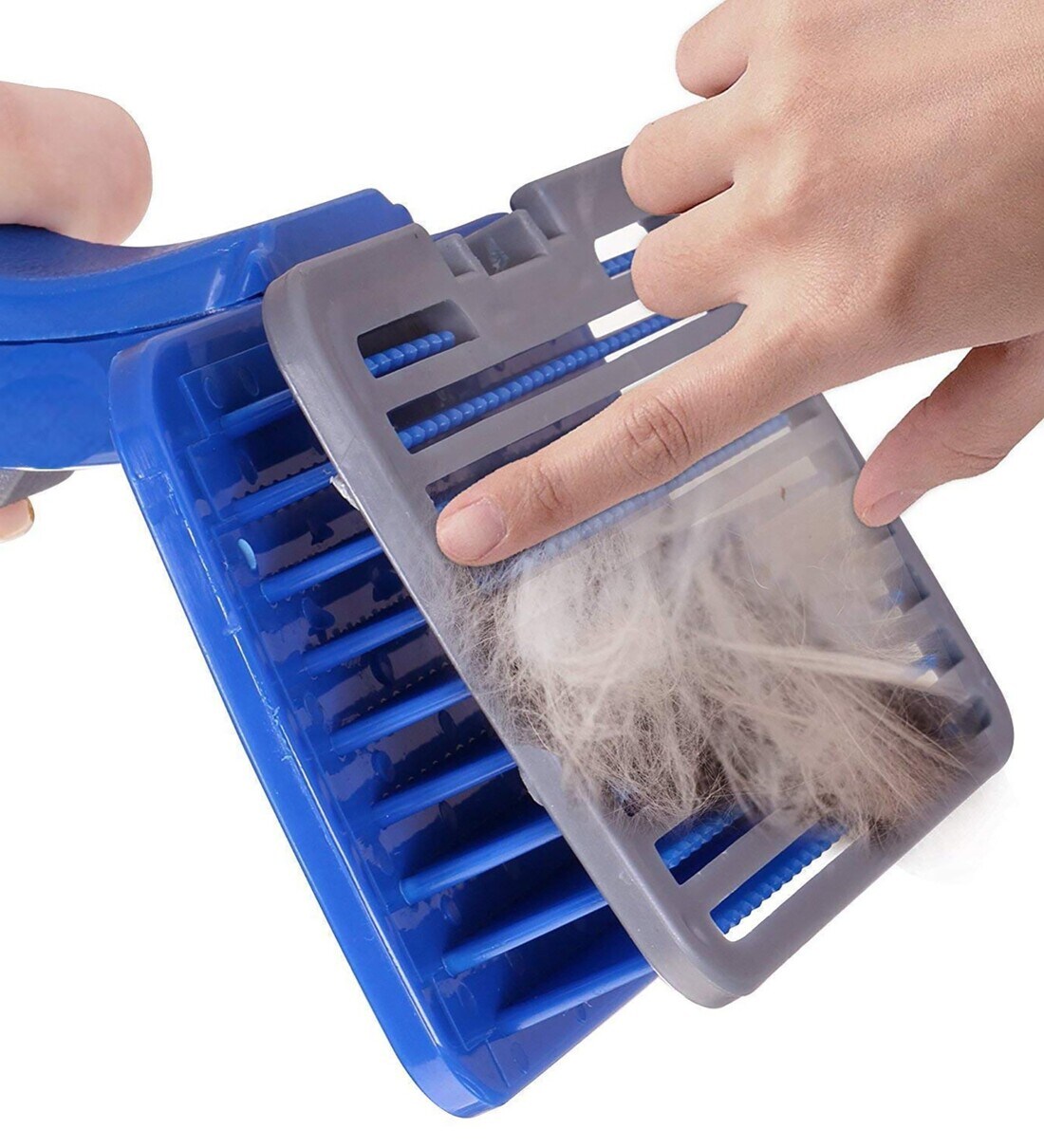 Buy Blue Plastic Slicker Brush By Wooflix Online Brushes and Combos