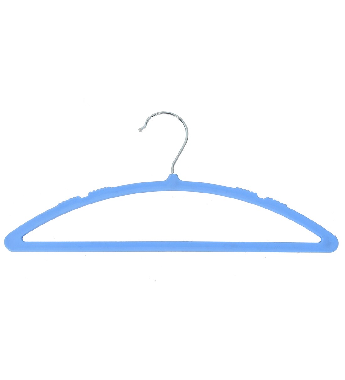 Buy Blue Plastic 1 Hook Cloth Hangers (Set Of 12) By Kuber Industries