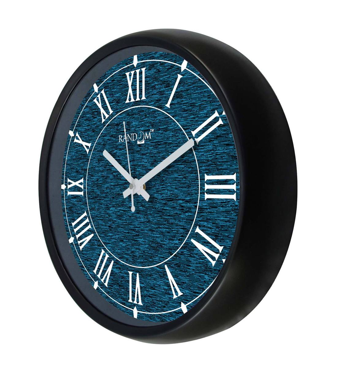 Buy Blue Plastic Analog Impression Wall Wall Clock by Random Online