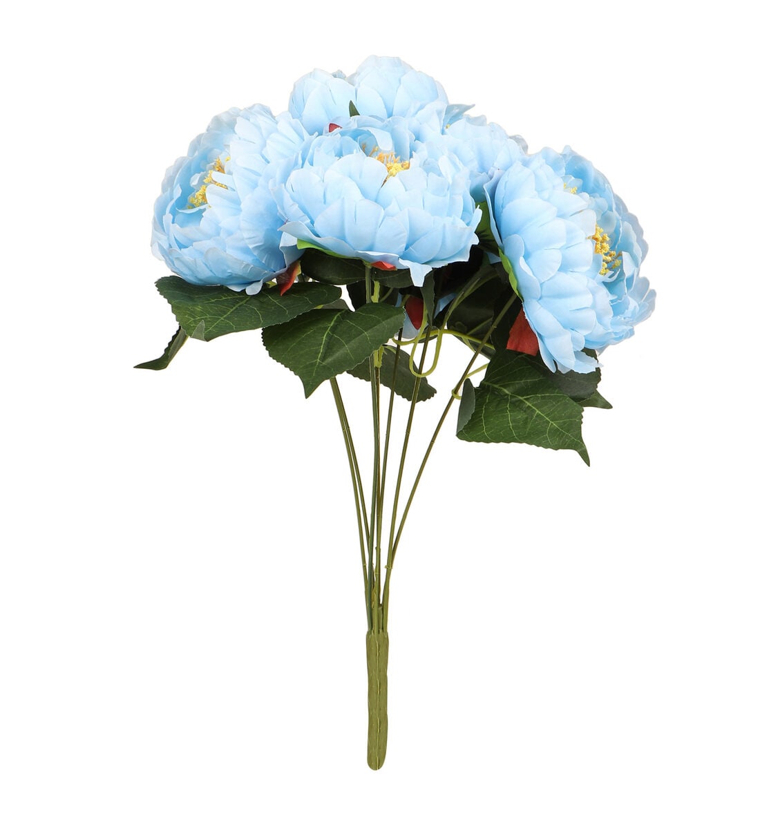 Buy Blue Polyester Artificial Tulip Flower Without Pot by Tied Ribbons