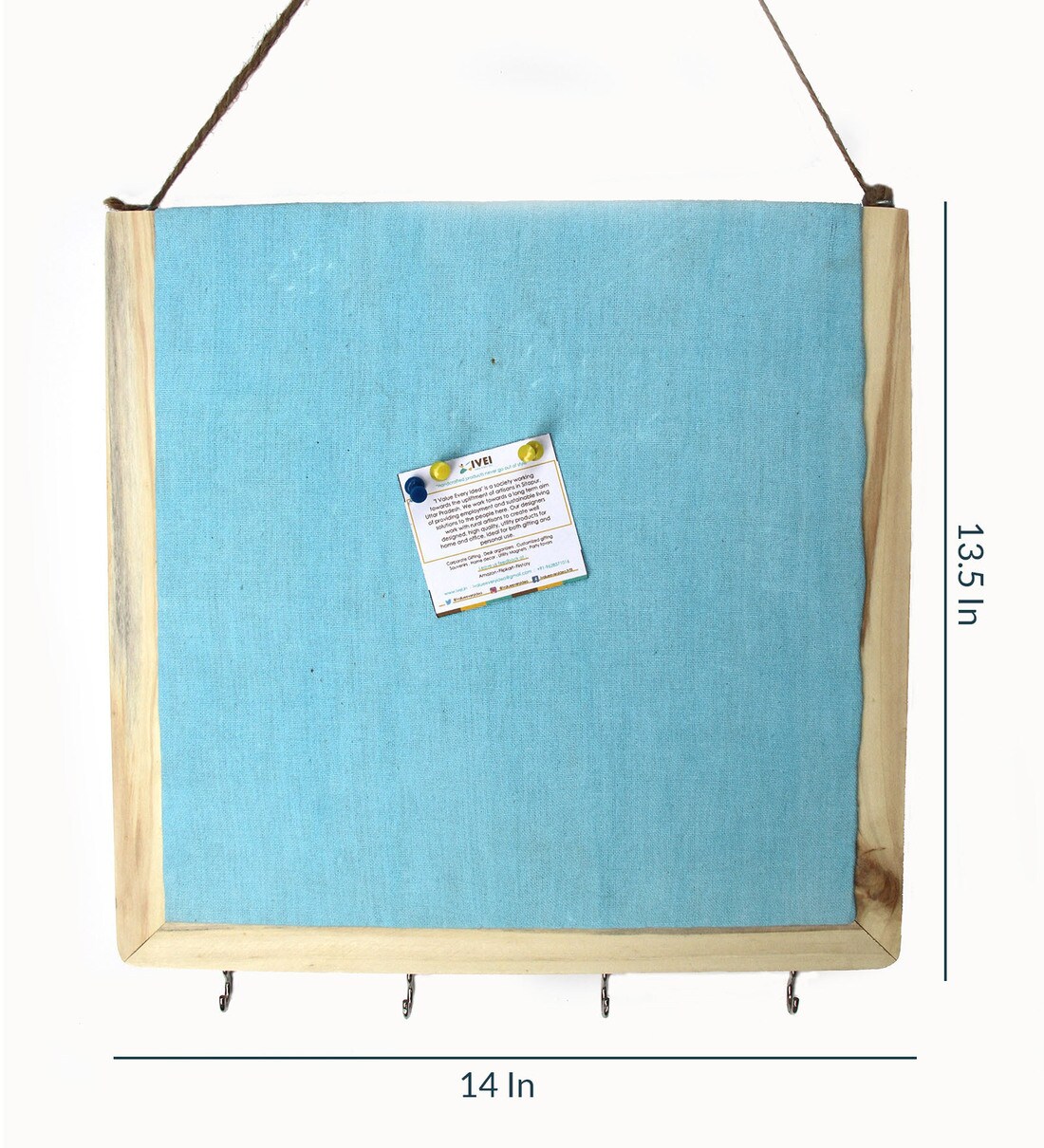 Buy Blue Solid Wood Key Holder by IVEI Online Novelty Key Holders