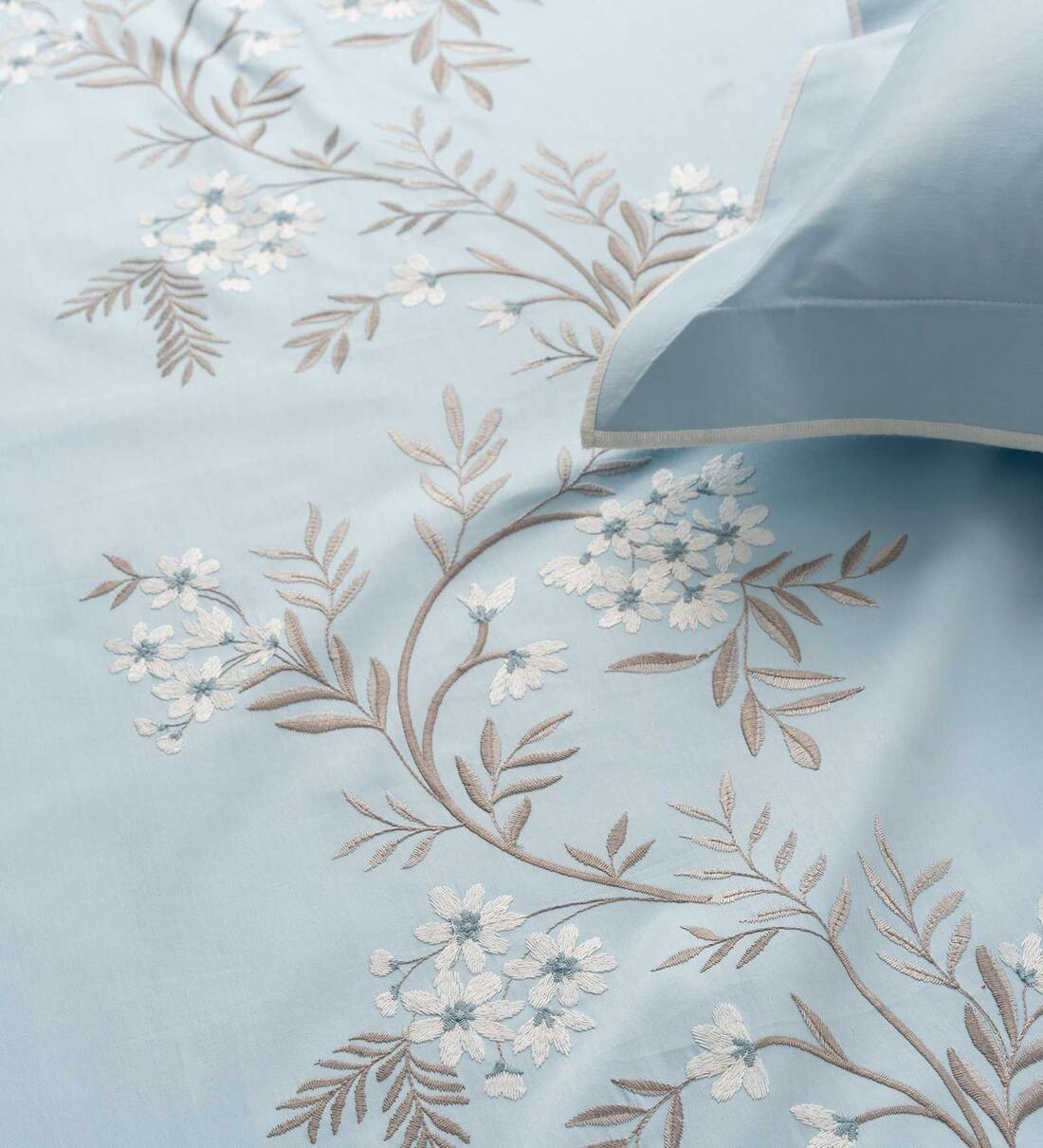 Buy Blue Traditional 210 TC 100% Cotton King Sized Bedsheet With 2 ...