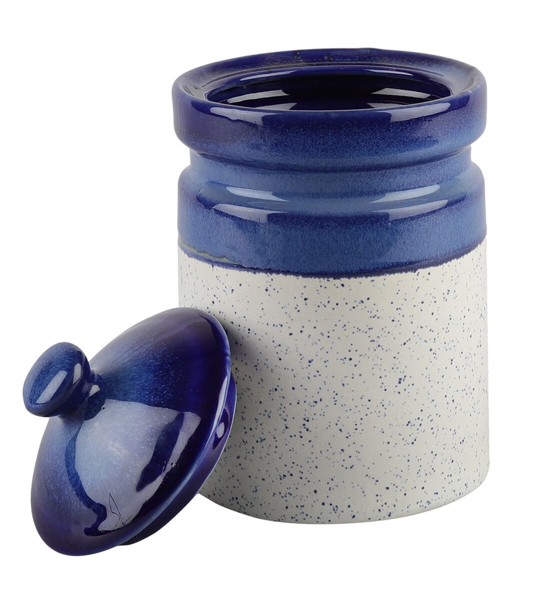 Buy 1 Litre Ceramic Condiment Jar in White by VarEesha Online