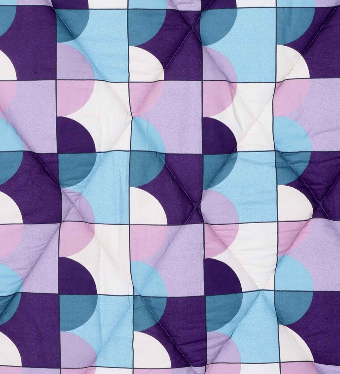 Buy Blue Wool Geometric 1000 GSM Double Bed Quilt by Klotthe Online