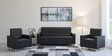 Leatherette Sofa Set in Black Colour with (3+1+1) Combination
