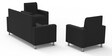 Leatherette Sofa Set in Black Colour with (3+1+1) Combination
