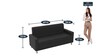 Leatherette Sofa Set in Black Colour with (3+1+1) Combination