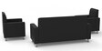 Leatherette Sofa Set in Black Colour with (3+1+1) Combination