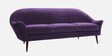 Blaine Fabric 3 Seater Sofa in Dark Purple Colour