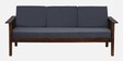 Blansko Sheesham Wood 3 Seater Sofa In Grey Colour