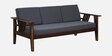 Blansko Sheesham Wood 3 Seater Sofa In Grey Colour