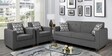 Blazer Plus Fabric Sofa Set in Grey Colour with (3+1+1) Combination
