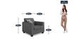 Blazer Plus Fabric Sofa Set in Grey Colour with (3+1+1) Combination
