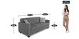 Blazer Plus Fabric Sofa Set in Grey Colour with (3+1+1) Combination