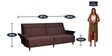 Bliss 3 Seater Sofa in Brown Colour