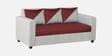 Bliss Fabric 3 Seater Sofa In Royal Grey & Red Colour