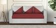 Bliss Fabric 3 Seater Sofa In Royal Grey & Red Colour