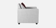 Bliss Fabric 3 Seater Sofa In Royal Grey & Red Colour