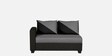 Blissplus Fabric LHS Sectional Sofa in Royal Black & Grey Colour
