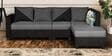 Blissplus Fabric LHS Sectional Sofain Royal Black & Grey Colour