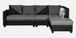 Blissplus Fabric LHS Sectional Sofain Royal Black & Grey Colour