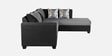 Blissplus Fabric LHS Sectional Sofain Royal Black & Grey Colour