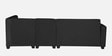 Blissplus Fabric LHS Sectional Sofain Royal Black & Grey Colour