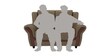 Blos Leatherette 2 Seater Sofas in Grey Colour