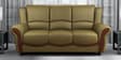 Blos Leatherette  3 Seater Sofa in Green Colour